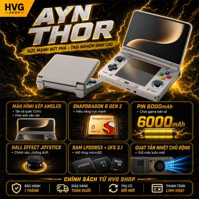 Thor Switch Máy chơi game cầm tay AYN Thor | Hai màn AMOLED, Snapdragon 8G2 ...