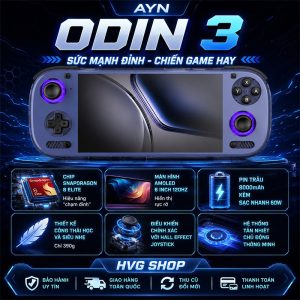 Alternative view of Máy chơi game cầm tay AYN Odin 3 | Màn AMOLED 6 inch 120Hz, Snapdragon 8 Elite, Android 15, cài full game