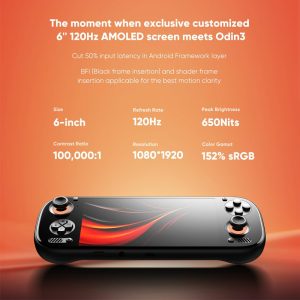 Máy chơi game cầm tay AYN Odin 3 | Màn AMOLED 6 inch 120Hz, Snapdragon 8 Elite, Android 15, cài full game - Hình ảnh 3