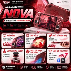 Alternative view of Máy chơi game cầm tay Android Retroid Pocket Nova | AMOLED, 8GB/128GB, Android 13, tặng 10000 game Switch + Retro